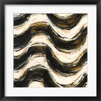 Black and Gold Geometric V Crop Framed Print