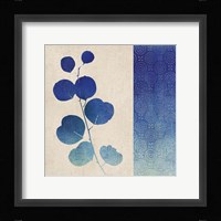 Indigo Leaves II Framed Print