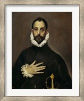 Nobleman with his Hand on his Chest, c. 1577-1584 Fine Art Print