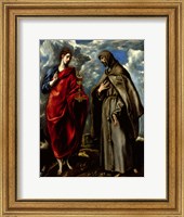 Saint John the Baptist and Saint Saints John and Francis of Assisi c. 1600 Fine Art Print