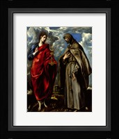 Saint John the Baptist and Saint Saints John and Francis of Assisi c. 1600 Fine Art Print