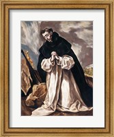 St Dominic in Prayer Fine Art Print