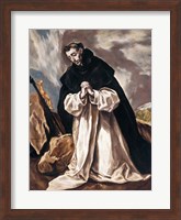 St Dominic in Prayer Fine Art Print