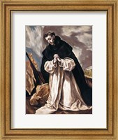 St Dominic in Prayer Fine Art Print
