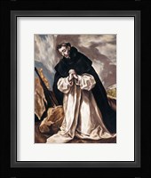 St Dominic in Prayer Fine Art Print