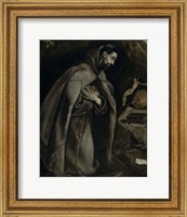 Saint Francis in Prayer Before a Crucifix, c. 1590 Fine Art Print