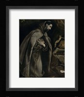 Saint Francis in Prayer Before a Crucifix, c. 1590 Fine Art Print