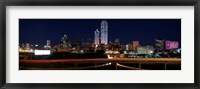 Dallas at Night Framed Print