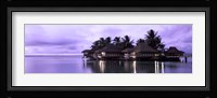 Resort at Dusk, Tahiti, French Polynesia Fine Art Print