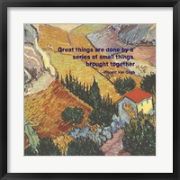 Great Things -Van Gogh Quote 4 Fine Art Print