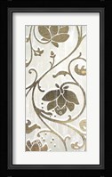 Weathered Floral Panel I - Metallic Foil Framed Print