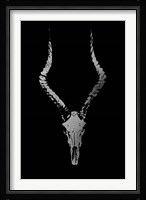 Silver Foil Rustic Mount II on Black - Metallic Foil Fine Art Print