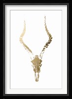 Gold Foil Rustic Mount II on White - Metallic Foil Fine Art Print