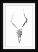 Silver Foil Rustic Mount II on White - Metallic Foil Fine Art Print