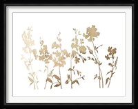 Gold Foil Flower Field - Metallic Foil Fine Art Print