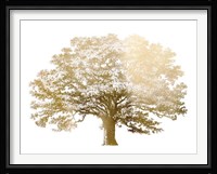 Gold Foil Elephant Tree - Metallic Foil Fine Art Print