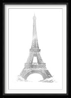 Silver Foil Eiffel Tower - Metallic Foil Fine Art Print