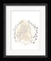 Golden Woodland Vignette II - Metallic Foil Framed Print