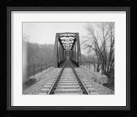 VIEW NORTHEAST OF WEST END OF BRIDGE. - Joshua Falls Bridge, Spanning James River at CSX Railroad Framed Print