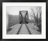 VIEW NORTHEAST OF WEST END OF BRIDGE. - Joshua Falls Bridge, Spanning James River at CSX Railroad Framed Print