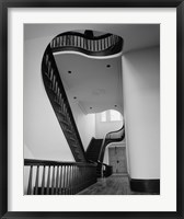 INTERIOR, TRANSVERSE HALL WITH DOUBLE STAIRWAY - City Court House, Court Street and Monument Terrace, Lynchburg Fine Art Print