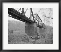 GENERAL VIEW NORTH, SOUTHEAST SIDE FROM SOUTHEAST BANK. - Joshua Falls Bridge, Spanning James River at CSX Railroad, Lynchburg Fine Art Print