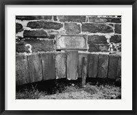 HORIZONTAL VIEW SHOWING KEYSTONE OF ARCH AND INSCRIBED STONE ABOVE - James River and Kanawha Canal Bridge, Ninth Street between Fine Art Print