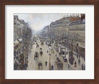 Boulevard Montmartre, Morning, Cloudy Weather, 1897 Fine Art Print