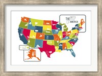 USA Map (bright) Fine Art Print