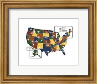 USA Map Fine Art Print