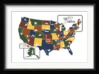USA Map Fine Art Print