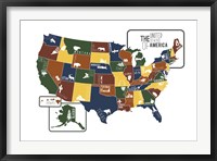 USA Map Fine Art Print