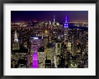 Midtown and Lower Manhattan at Night Fine Art Print