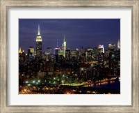 Midtown Manhattan at Night 1 Fine Art Print