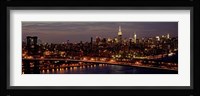 Midtown Manhattan and Williamsburg Bridge 1 Fine Art Print