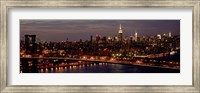 Midtown Manhattan and Williamsburg Bridge 1 Fine Art Print