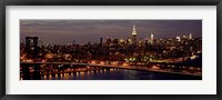 Midtown Manhattan and Williamsburg Bridge 1 Fine Art Print