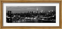 Midtown Manhattan and Williamsburg Bridge 2 Fine Art Print