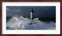 Phare d' Ar-Men lors d' une Tempete Fine Art Print