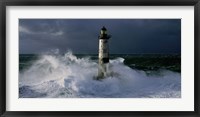 Phare d' Ar-Men lors d' une Tempete Fine Art Print