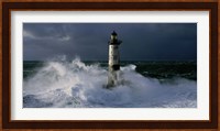 Phare d' Ar-Men lors d' une Tempete Fine Art Print