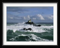 Phare de Tavennec, mer d'Iroise Fine Art Print