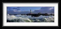 Phare du Creac'h lors d' une Tempete Fine Art Print