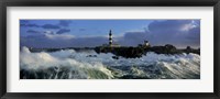 Phare du Creac'h lors d' une Tempete Fine Art Print
