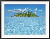 Tropical Lagoon with Palm Island, Maldives Fine Art Print