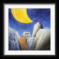Sotto una Grande Luna Gialla Fine Art Print