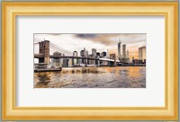 Brooklyn Bridge and Lower Manhattan at sunset, NYC Fine Art Print