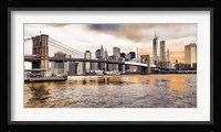 Brooklyn Bridge and Lower Manhattan at sunset, NYC Fine Art Print