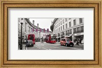 Buses and taxis in Oxford Street, London Fine Art Print