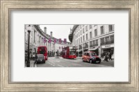 Buses and taxis in Oxford Street, London Fine Art Print